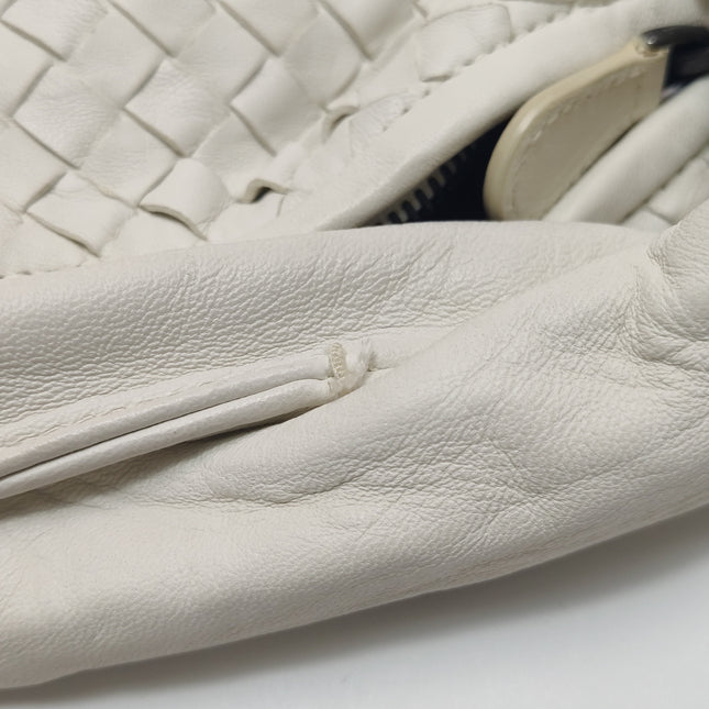 Bottega Veneta Veneta Hobo Dark White Leather Bag Maxi 55cm