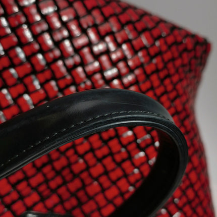 Bottega Veneta Cabat Large Intreccio Burgundy Patent Leather 40cm