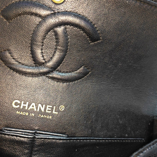 Chanel Classic Flap Medium Black Caviar Leather with 24k Gold Hardware, 2008