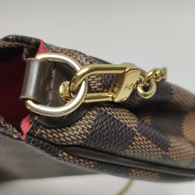 Louis Vuitton Eva Brown Damier Ebene Monogram Shoulder Bag with Strap