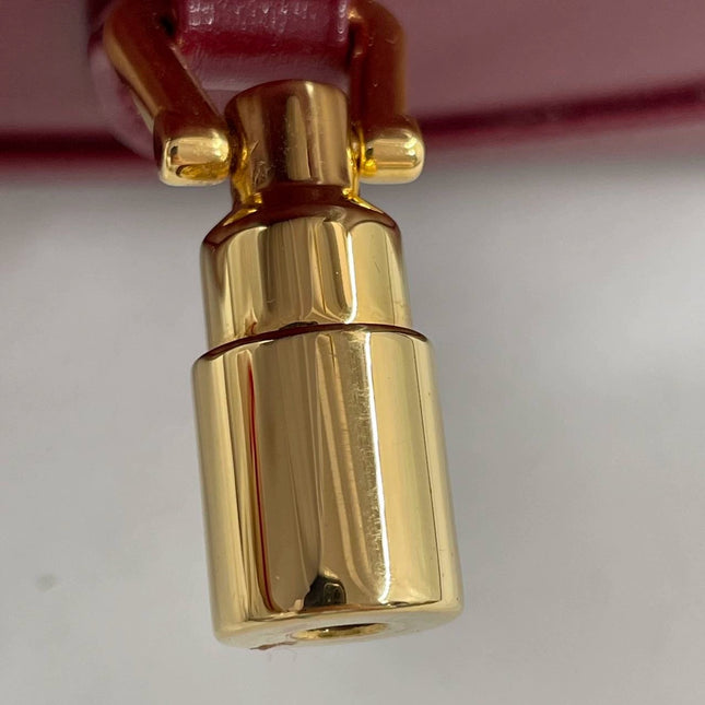 Sold Gucci Jackie 1961 Mini Burgundy Leather Bag with Adjustable Strap