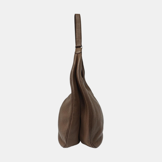 Hermes Gao Étoupe Dark Grey Clemence Leather Hobo Shoulder Bag 2008