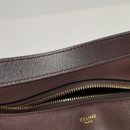 CELINE Romy Medium Hickory Brown Calfskin Leather Shoulder Bag