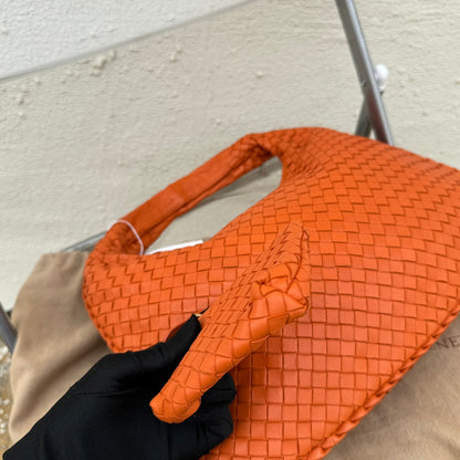 Sold Bottega Veneta Veneta Hobo Medium 40cm Lambskin Leather Orange