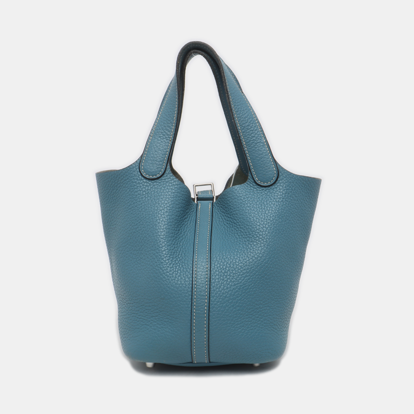 Hermes Picotin 18 Clemence Taurillon Leather Blue Jean