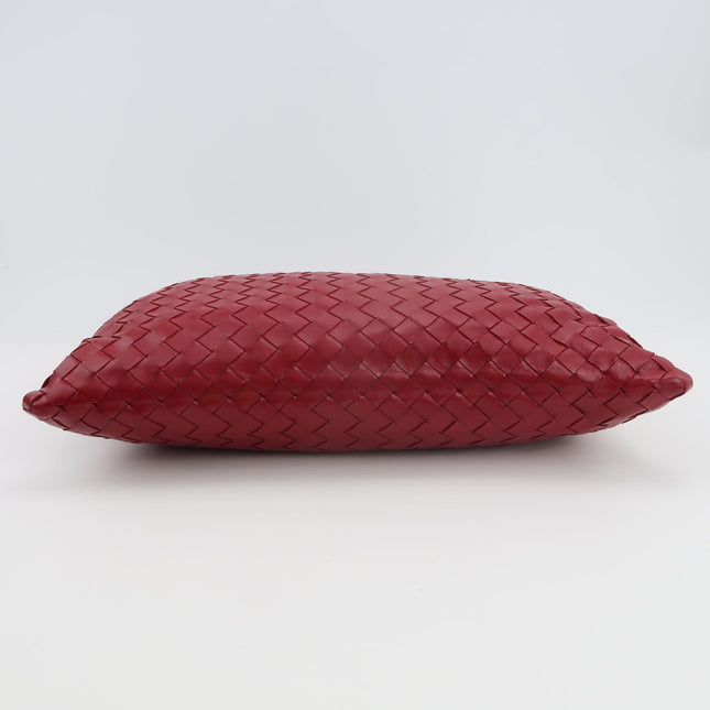 Bottega Veneta Hop Hobo Large Red Intrecciato Leather 45cm