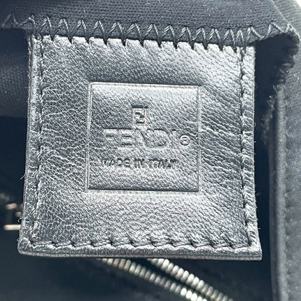 FENDI Baguette Vintage Black Cloth Silver Hardware