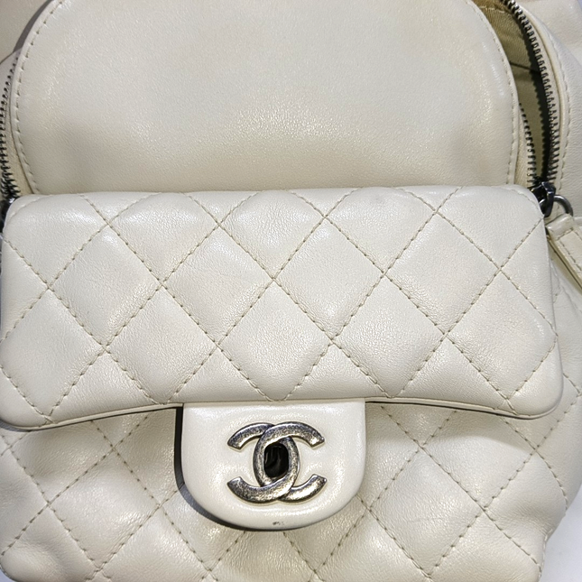 Chanel In Seoul Backpack Chalk White Calfskin Leather, 2015-2016