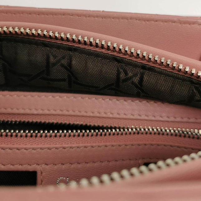 Sold Lady Dior 2012 Medium Pink Cannage Leather Handbag