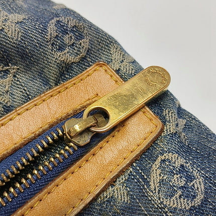Louis Vuitton Monogram Blue Denim Baggy GM Large Shoulder Bag