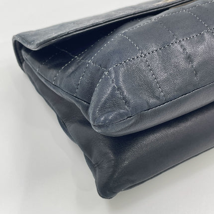 Chanel 2.55 Black Lambskin Square Stitching Shoulder Bag