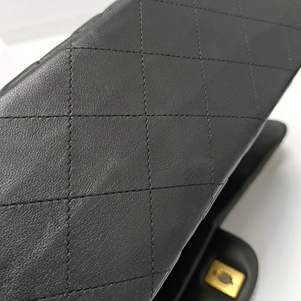 Chanel Classic Flap Maxi 2009 Black Lambskin Leather Single Flap with Gold Hardware