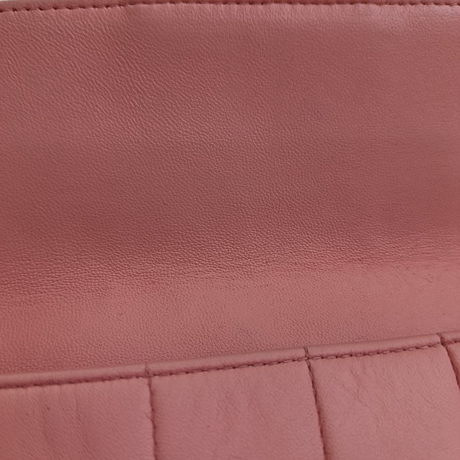 Chanel East West Chocolate Bar Light Pink Leather Gold Hardware Vintage