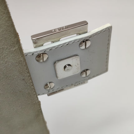 FENDI Baguette 1997 Zebra-Stripe Sequin White and Silver