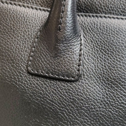 Chanel Cerf Executive East West Black Caviar Leather Handbag