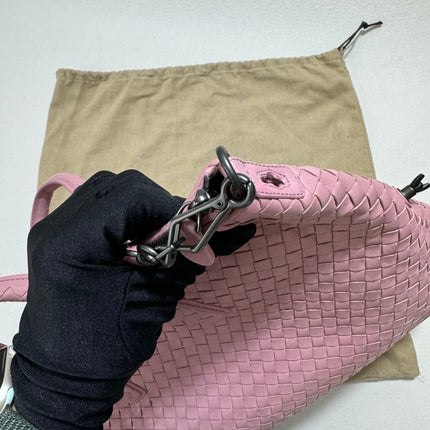 Sold Bottega Veneta Medium Convertible Tote Bag Hobo Cherry Pink Leather Two-way Carry 40cm