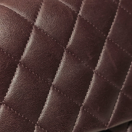 Chanel Timeless Classic Flap Medium Purple Lambskin Leather Silver Hardware 2011-2012