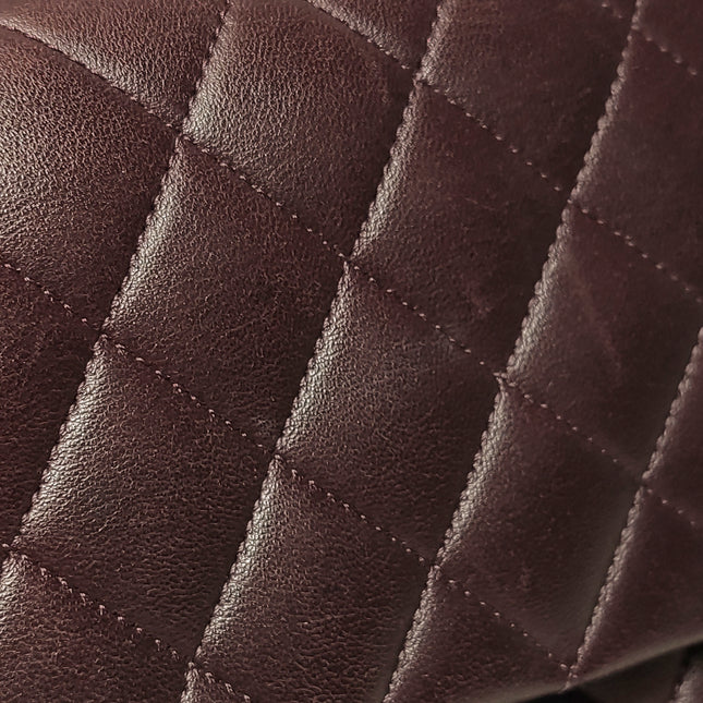 Chanel Timeless Classic Flap Medium Purple Lambskin Leather Silver Hardware 2011-2012