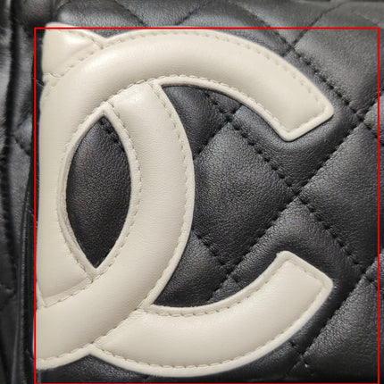 Chanel Cambon Multi-pocket Ligne Reporter Bag Medium Black Calfskin Leather