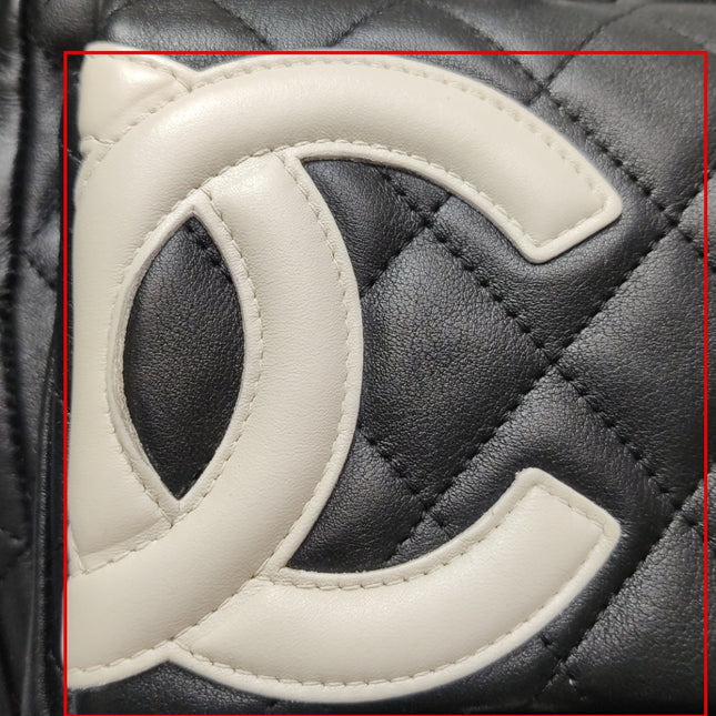 Chanel Cambon Multi-pocket Ligne Reporter Bag Medium Black Calfskin Leather