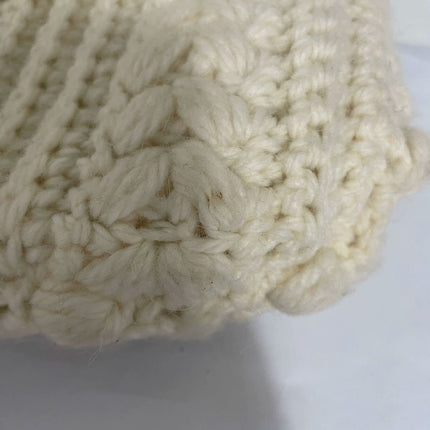 Sold Fendi Baguette Bag White Wool Pompom Shoulder Bag