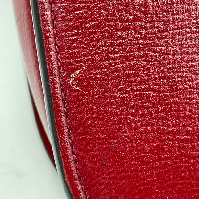 Sold Gucci 1955 Horsebit Leather Shoulder Bag Red Small