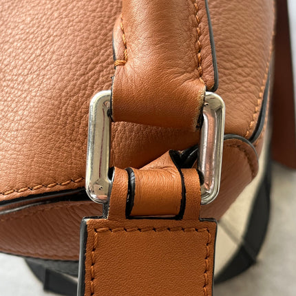 Loewe Puzzle Small Black White Brown Stripes Crossbody Bag 2019