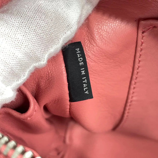 Prada Inside Bag Red Crocodile Leather Pink Lambskin Leather Interior Medium