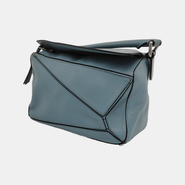 Loewe Puzzle Small Ash Blue Calfskin leather bag