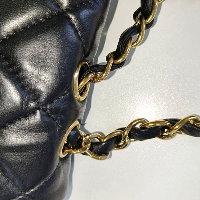 Sold Chanel Classic Flap Jumbo 2009 Black Lambskin Leather Single Flap with Gold Hardware