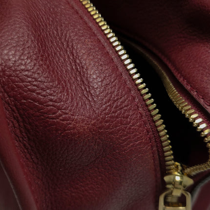 Loewe Amazona 36 Medium Burgundy Leather Dragon Lock Gold-tone Hardware