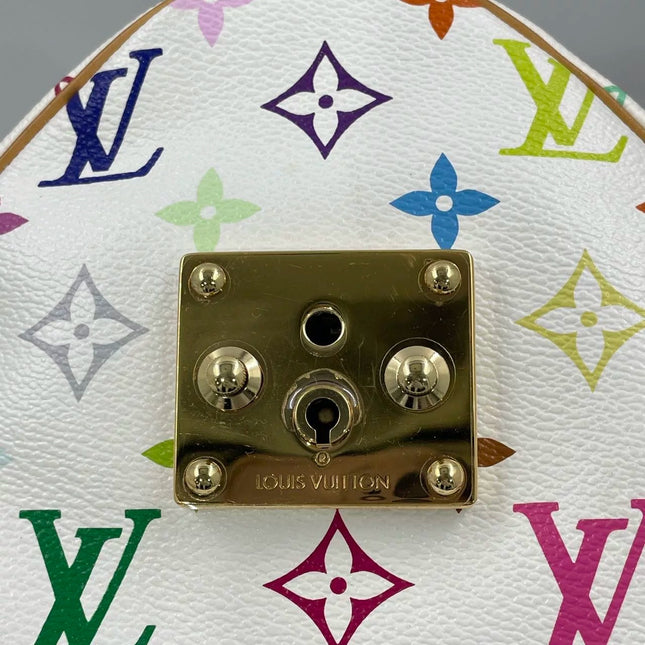 Louis Vuitton x Takashi Murakami Speedy 30 Lock White Multicolor