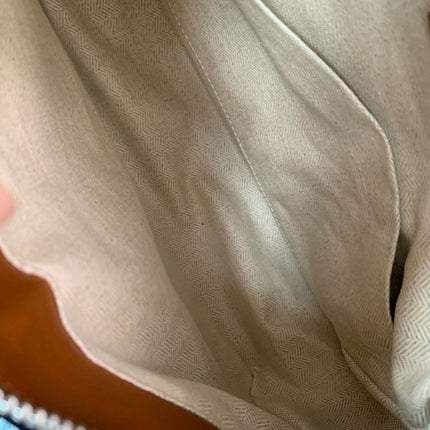 Loewe Puzzle Small Leather Woven Braided Tan Brown Crossbody Bag