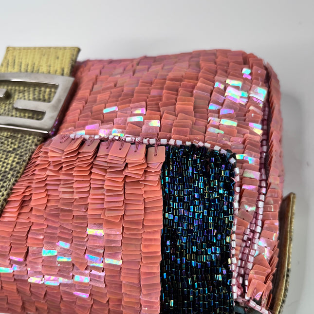 Sold Fendi Baguette Pink Glitter sequins