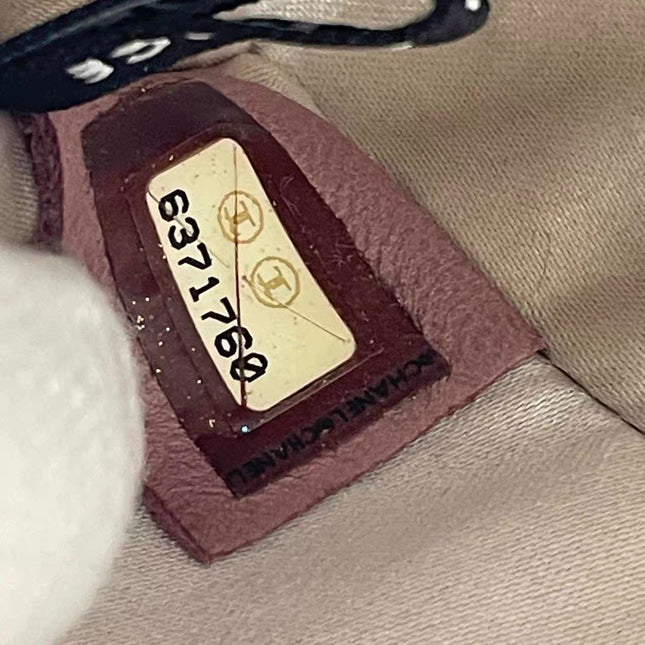 Chanel East West Chocolate Bar Travel Line Pink Fabric Shoulder Bag