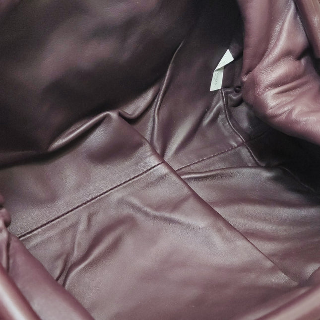 Bottega Veneta Pouch Large Intrecciato Dark Chocolate Brown Calfskin Leather