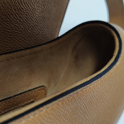 Dior Saddle 2021 Medium Tan Brown Grained Calfskin Leather Bag