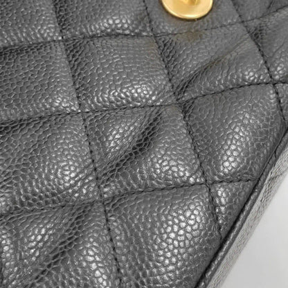 Sold Chanel Classic Flap Maxi 2009 Black Caviar Leather Single Flap with Gold Hardware