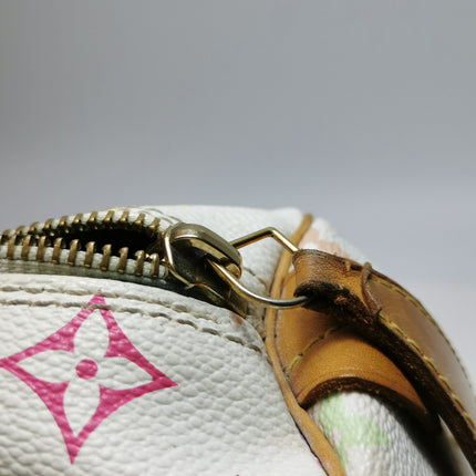 Louis Vuitton x Takashi Murakami Speedy 30 Lock White Multicolor