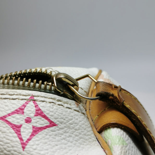 Louis Vuitton x Takashi Murakami Speedy 30 Lock White Multicolor