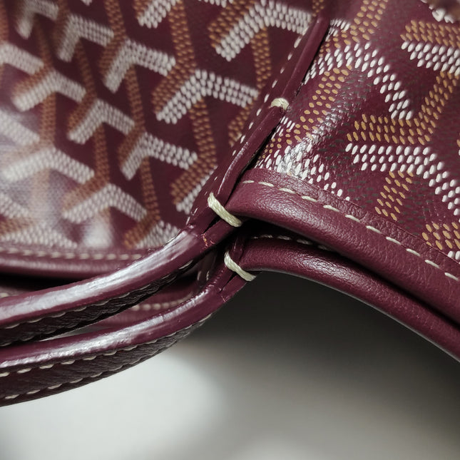 Goyard Anjou PM Medium Tote Burgundy Reversible Leather Lining