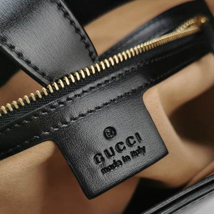 Sold Gucci Jackie 1961 Medium Black Leather Bag with Adjustable Strap
