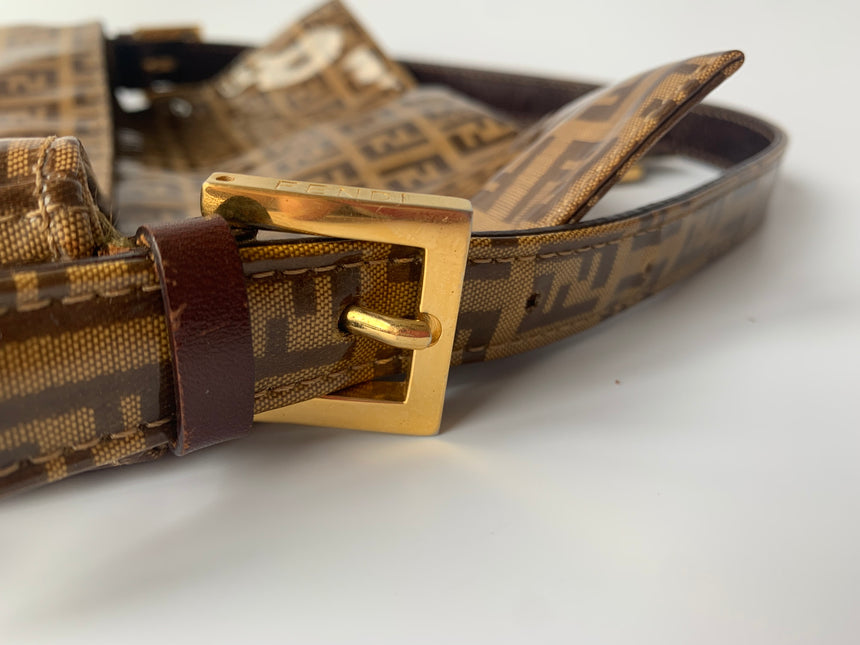 Sold FENDI Baguette Zucchini Print Patent Leather