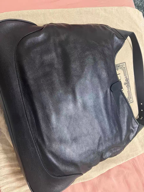 Gucci Jackie 1961 Large Black Calfskin Leather With Long Strap