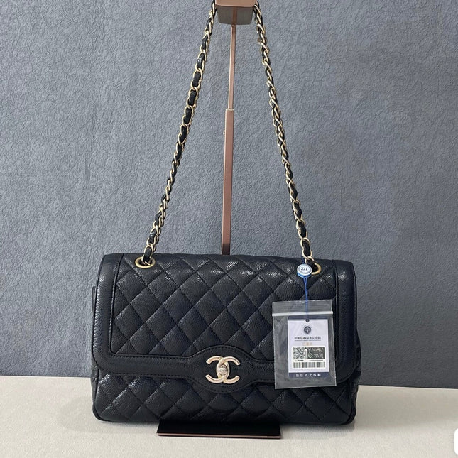 Chanel Paris Limited Medium Black Caviar Leather Gold Hardware 2015-16