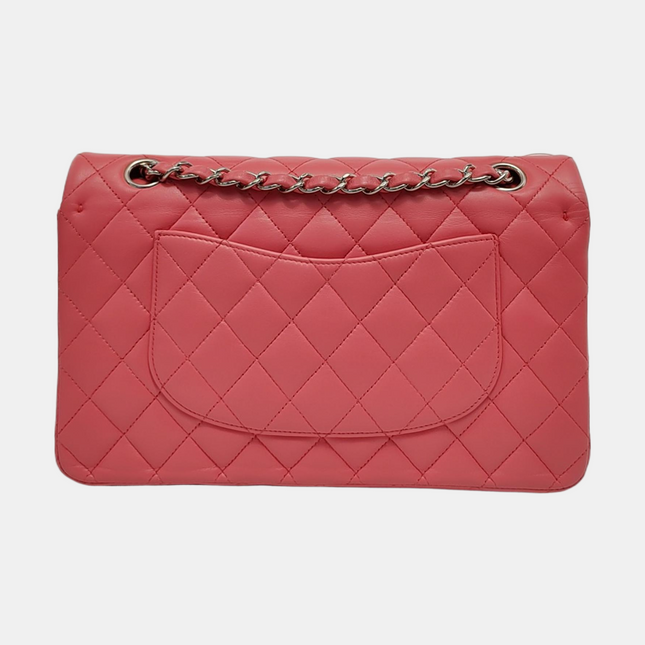 Chanel Timeless Classic Flap Medium Pink Lambskin Leather Gold Hardware