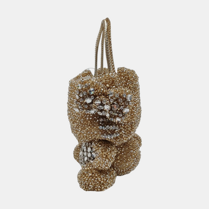 Anteprima Hello Kitty Gold Crystal 3D Wire Handbag