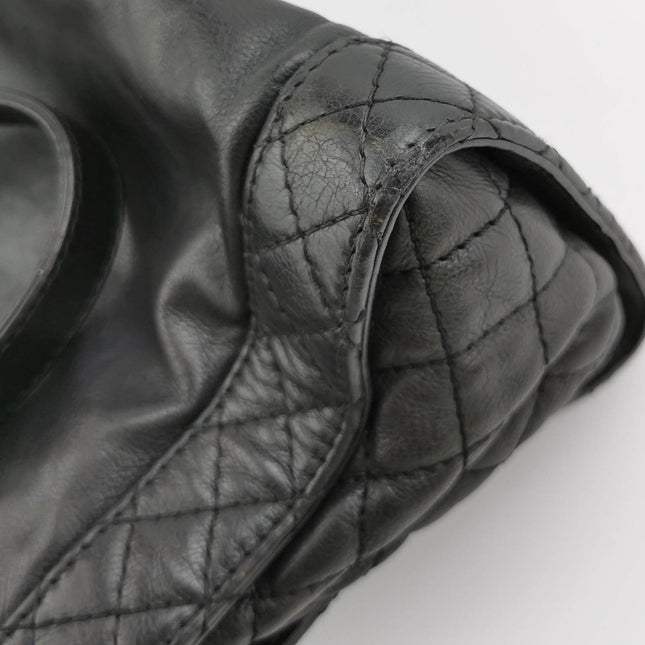Sold Chanel Boy Reverso Shopping Tote Calfskin Leather Black