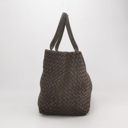 Bottega Veneta Cabat Tote Intreccio Leather Milk Chocolate Brown 40cm