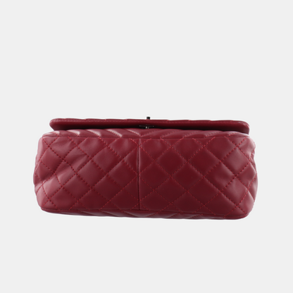 Chanel Classic Flap Medium Chevron Burgundy Quilted Lambskin Leather, 2012